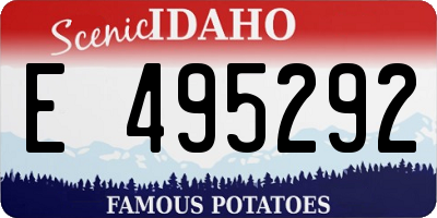 ID license plate E495292