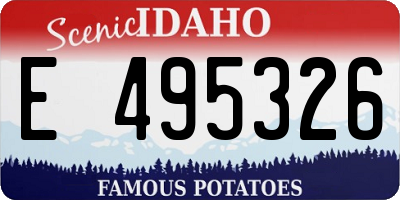 ID license plate E495326