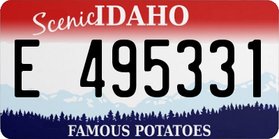 ID license plate E495331