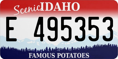 ID license plate E495353