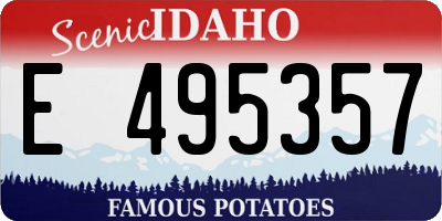 ID license plate E495357