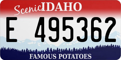 ID license plate E495362