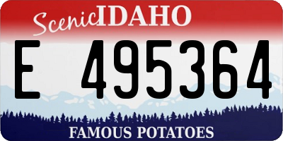 ID license plate E495364