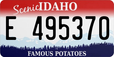 ID license plate E495370