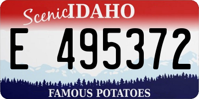 ID license plate E495372