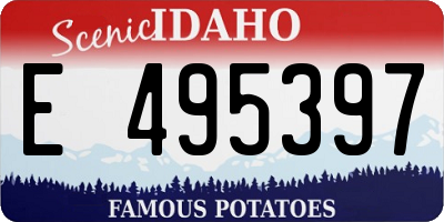 ID license plate E495397