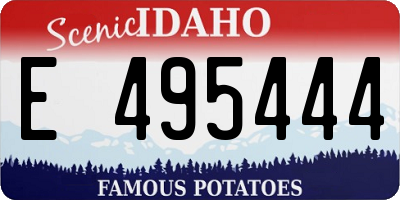 ID license plate E495444