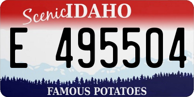ID license plate E495504