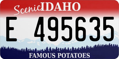 ID license plate E495635