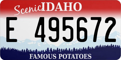 ID license plate E495672