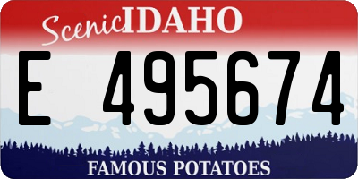 ID license plate E495674