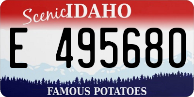 ID license plate E495680