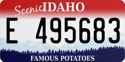 ID license plate E495683