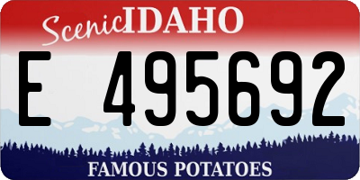 ID license plate E495692