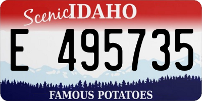 ID license plate E495735