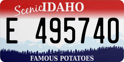 ID license plate E495740