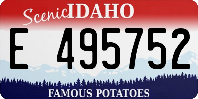 ID license plate E495752