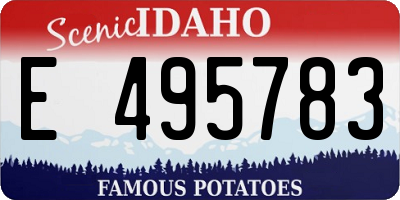 ID license plate E495783