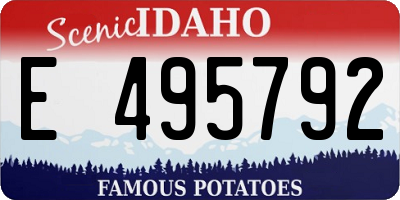 ID license plate E495792