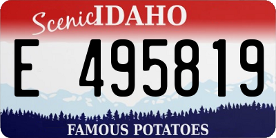 ID license plate E495819