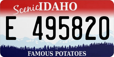 ID license plate E495820
