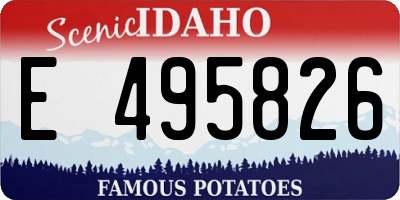 ID license plate E495826
