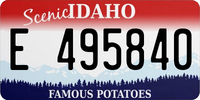 ID license plate E495840
