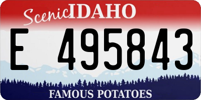 ID license plate E495843