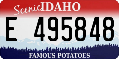 ID license plate E495848