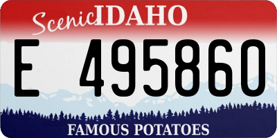 ID license plate E495860