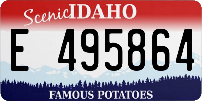 ID license plate E495864