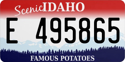 ID license plate E495865