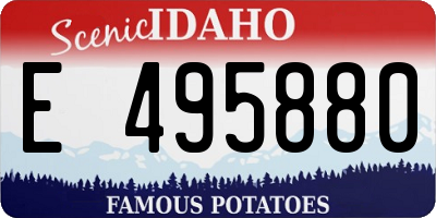 ID license plate E495880