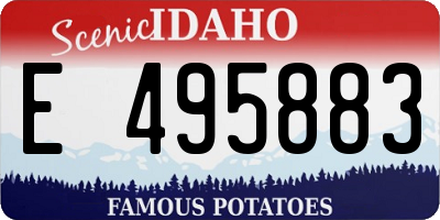 ID license plate E495883
