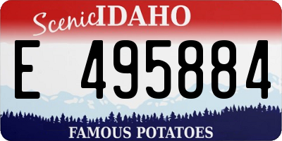 ID license plate E495884