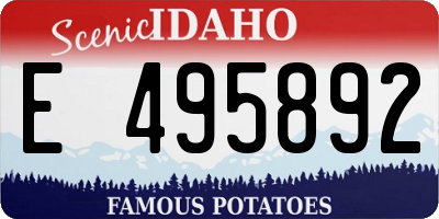 ID license plate E495892