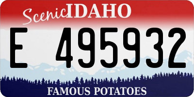 ID license plate E495932