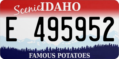 ID license plate E495952