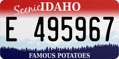 ID license plate E495967