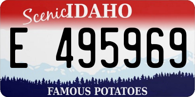 ID license plate E495969