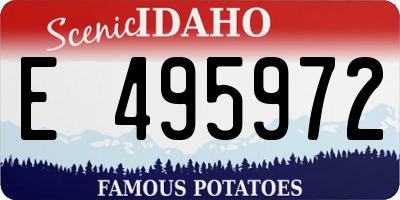 ID license plate E495972