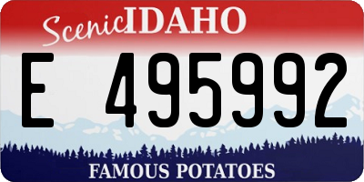ID license plate E495992
