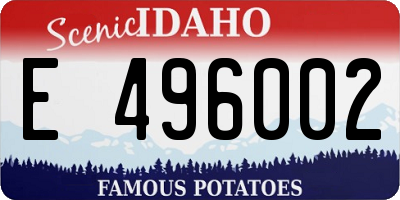 ID license plate E496002