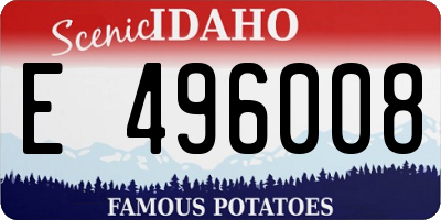 ID license plate E496008