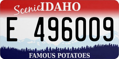ID license plate E496009