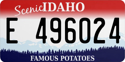 ID license plate E496024