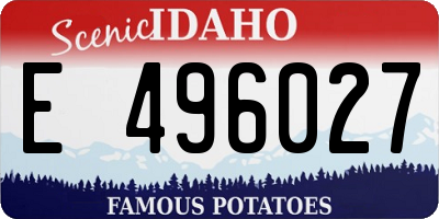ID license plate E496027
