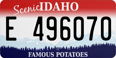 ID license plate E496070