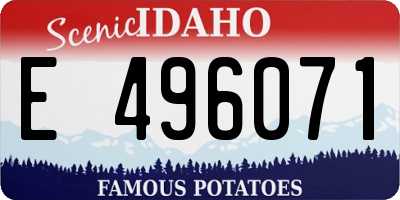 ID license plate E496071