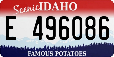 ID license plate E496086